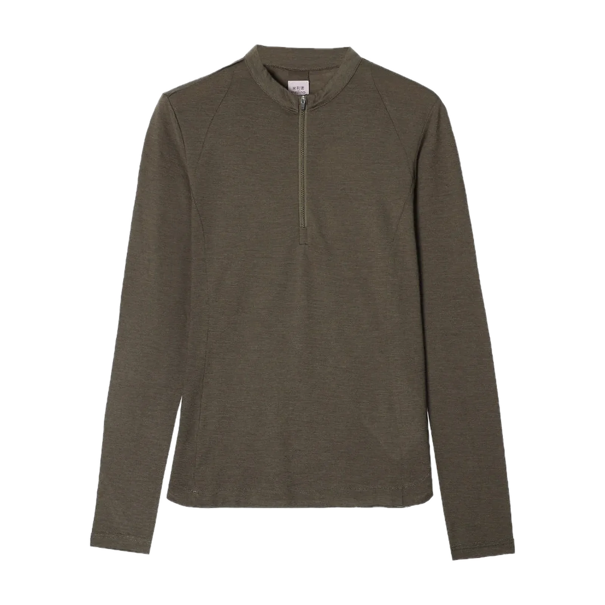 Merino Wool Half-Zip Base Layer for Outdoor Days in Brown · 100% Merino