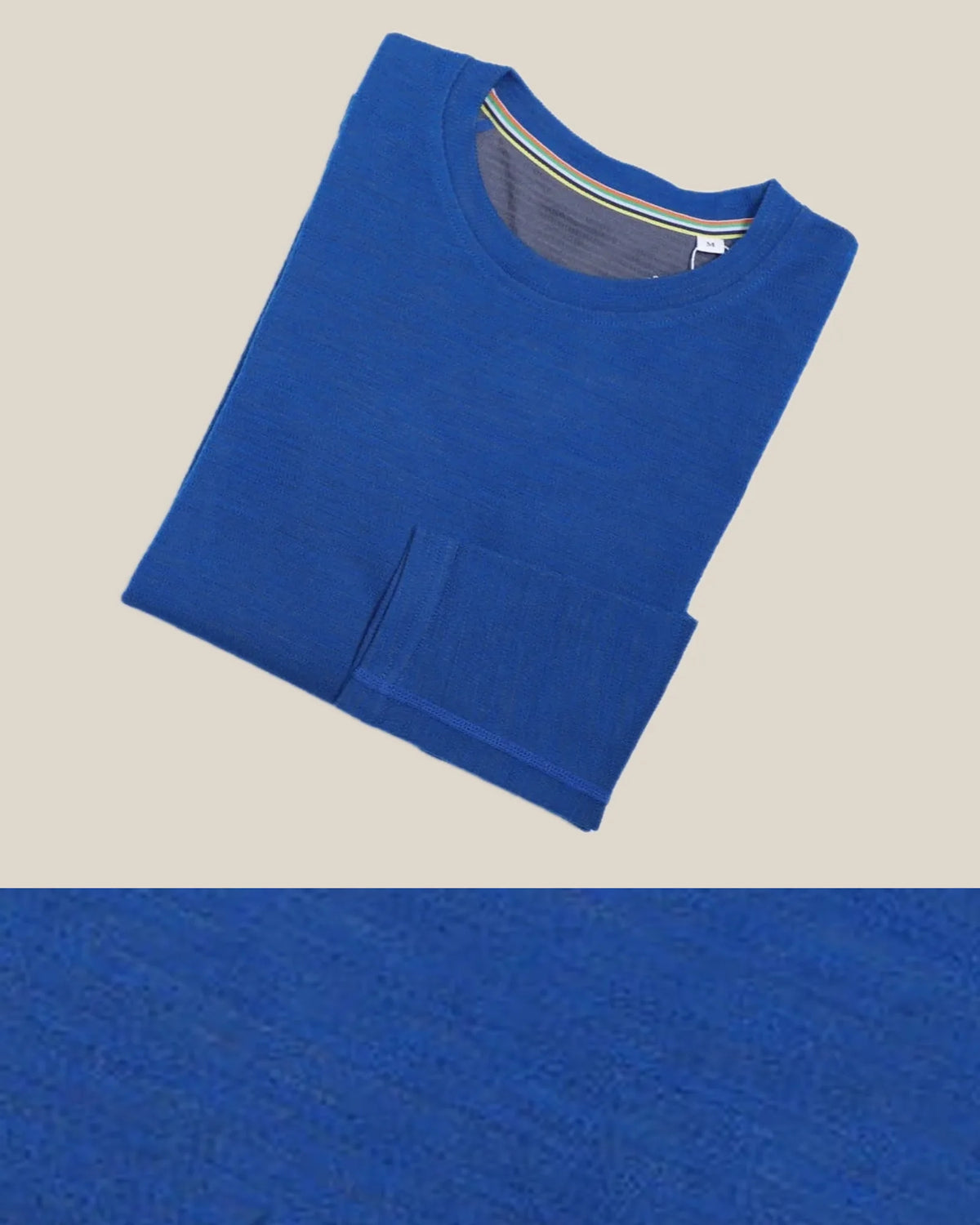Construction and product view of Merino Wool Mesh Base Layer Separates for Women, shown in Top · Royal Blue Mesh