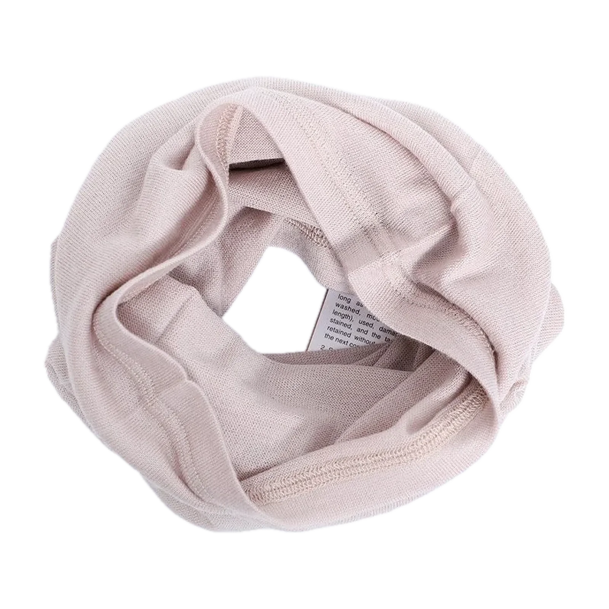 Merino Wool Multiuse Neck Gaiter for Trail and Travel in Milk Tea Pink