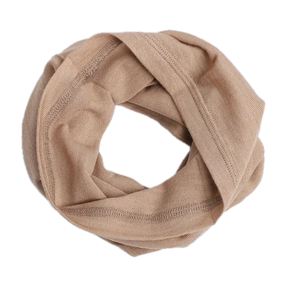 Merino Wool Multiuse Neck Gaiter for Trail and Travel in Light Khaki