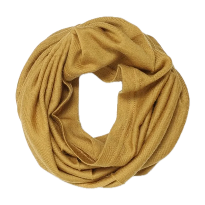 Merino Wool Multiuse Neck Gaiter for Trail and Travel in Golden Yellow