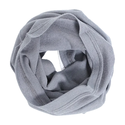 Merino Wool Multiuse Neck Gaiter for Trail and Travel in Gray
