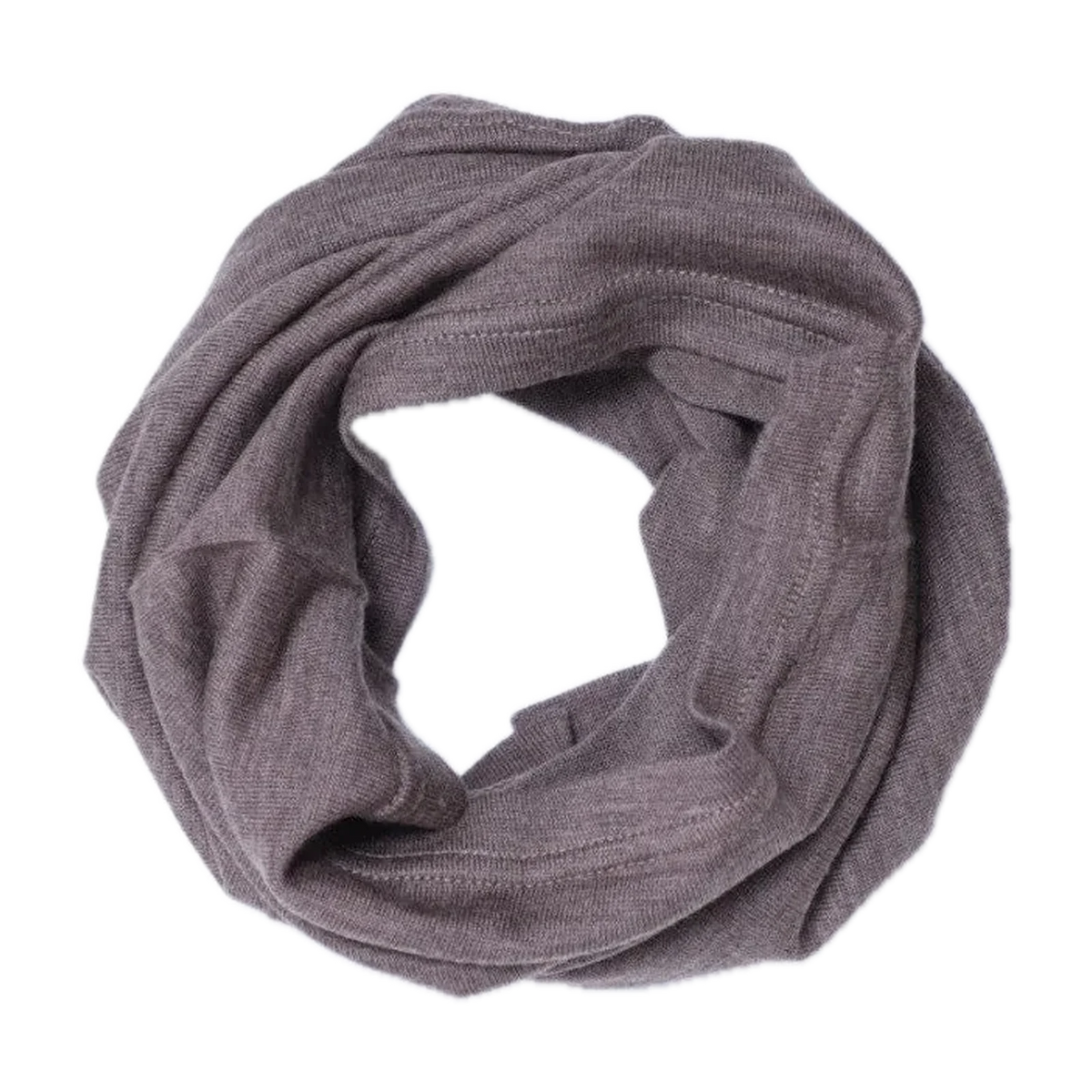 Merino Wool Multiuse Neck Gaiter for Trail and Travel in Light Brown