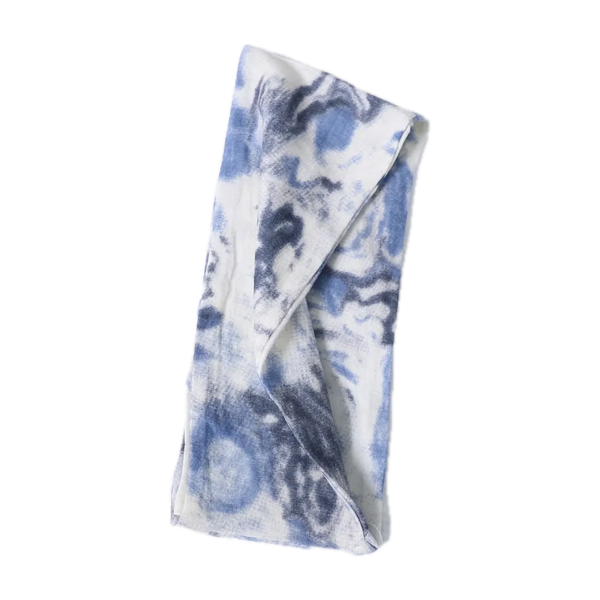 Merino Wool Reversible Headband for the Outdoors in Blue Swirl
