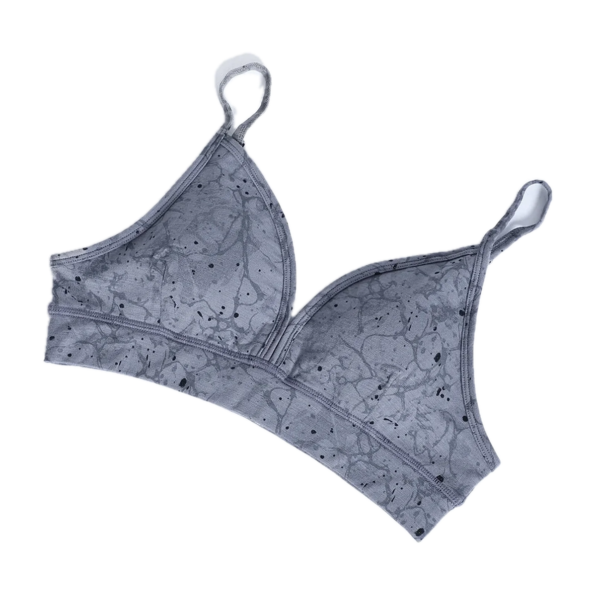 Merino Wool Triangle Bralette for Trail and Travel in Heather Gray · 82.3% Merino