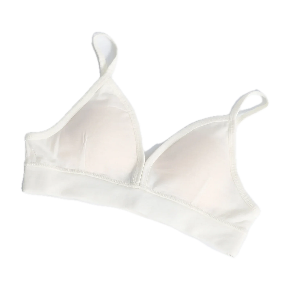 Merino Wool Triangle Bralette for Trail and Travel in Ivory · 100% Merino · 180 gsm