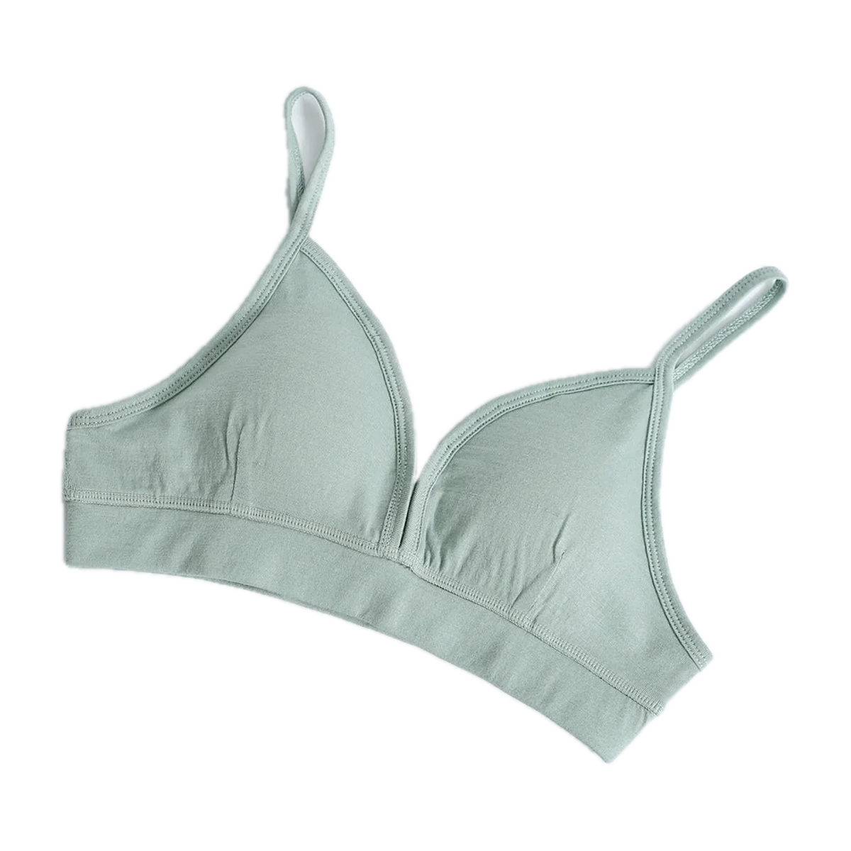 Merino Wool Triangle Bralette for Trail and Travel in Rainforest · 100% Merino