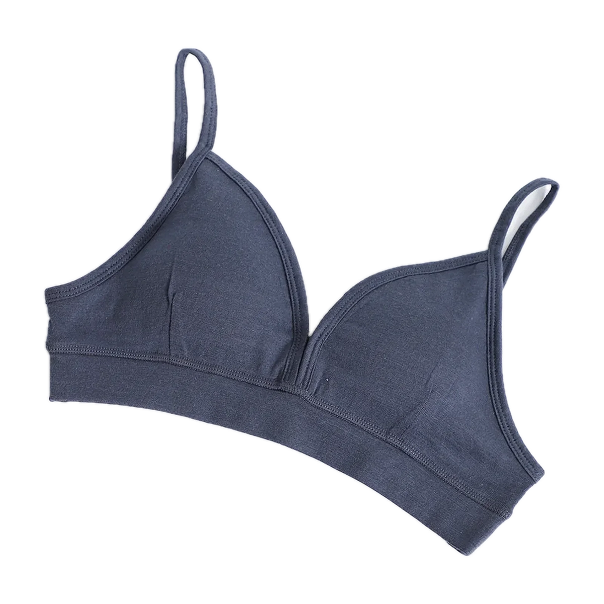 Merino Wool Triangle Bralette for Trail and Travel in Dusk Blue · 100% Merino