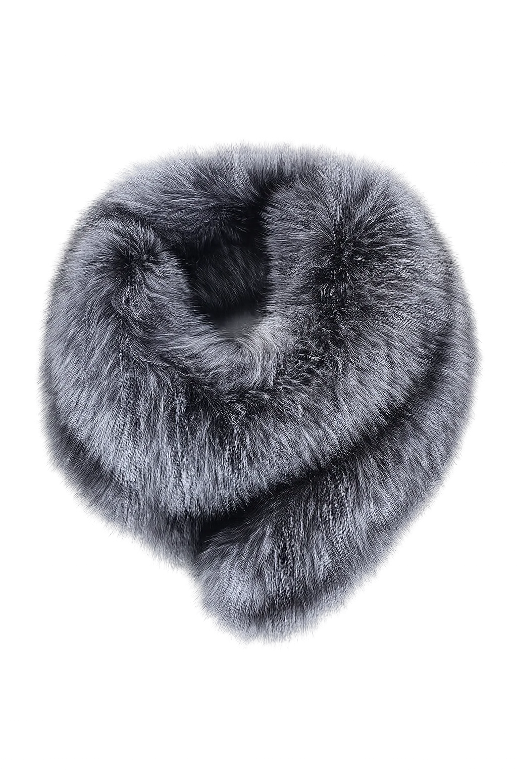 Women's Double-Sided Silver Fox Fur Collar Scarf — view 1