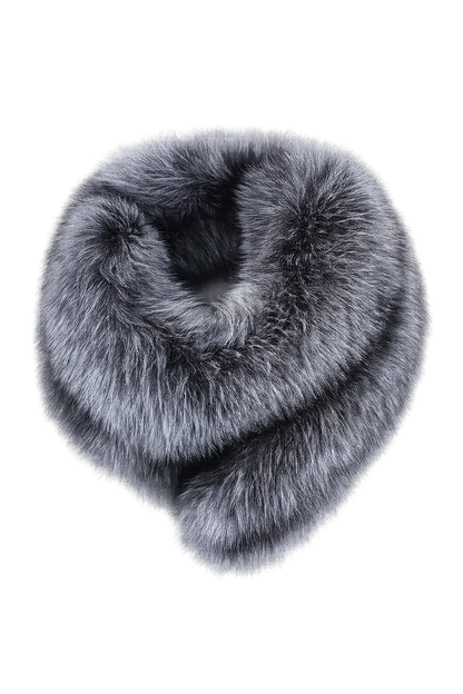 Women's Double-Sided Silver Fox Fur Collar Scarf — view 1