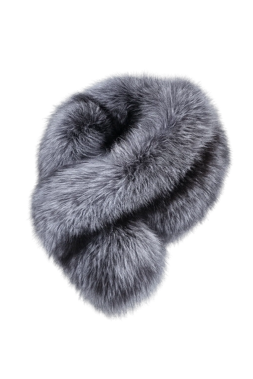 Women's Double-Sided Silver Fox Fur Collar Scarf — view 2