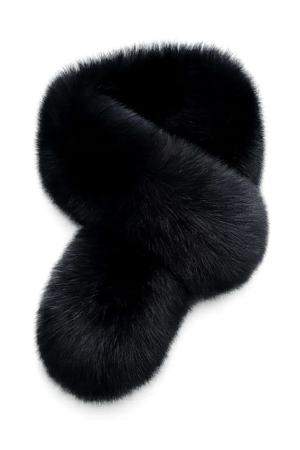 Women's Fox Fur Pull-Through Scarf for Winter — view 1