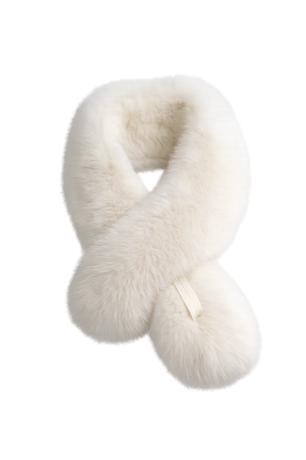Women's Fox Fur Pull-Through Scarf for Winter — view 2