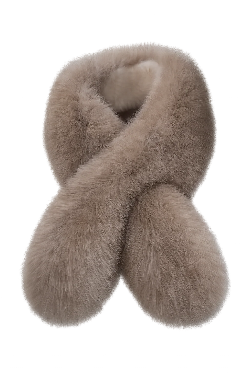 Women's Fox Fur Pull-Through Scarf for Winter — view 3