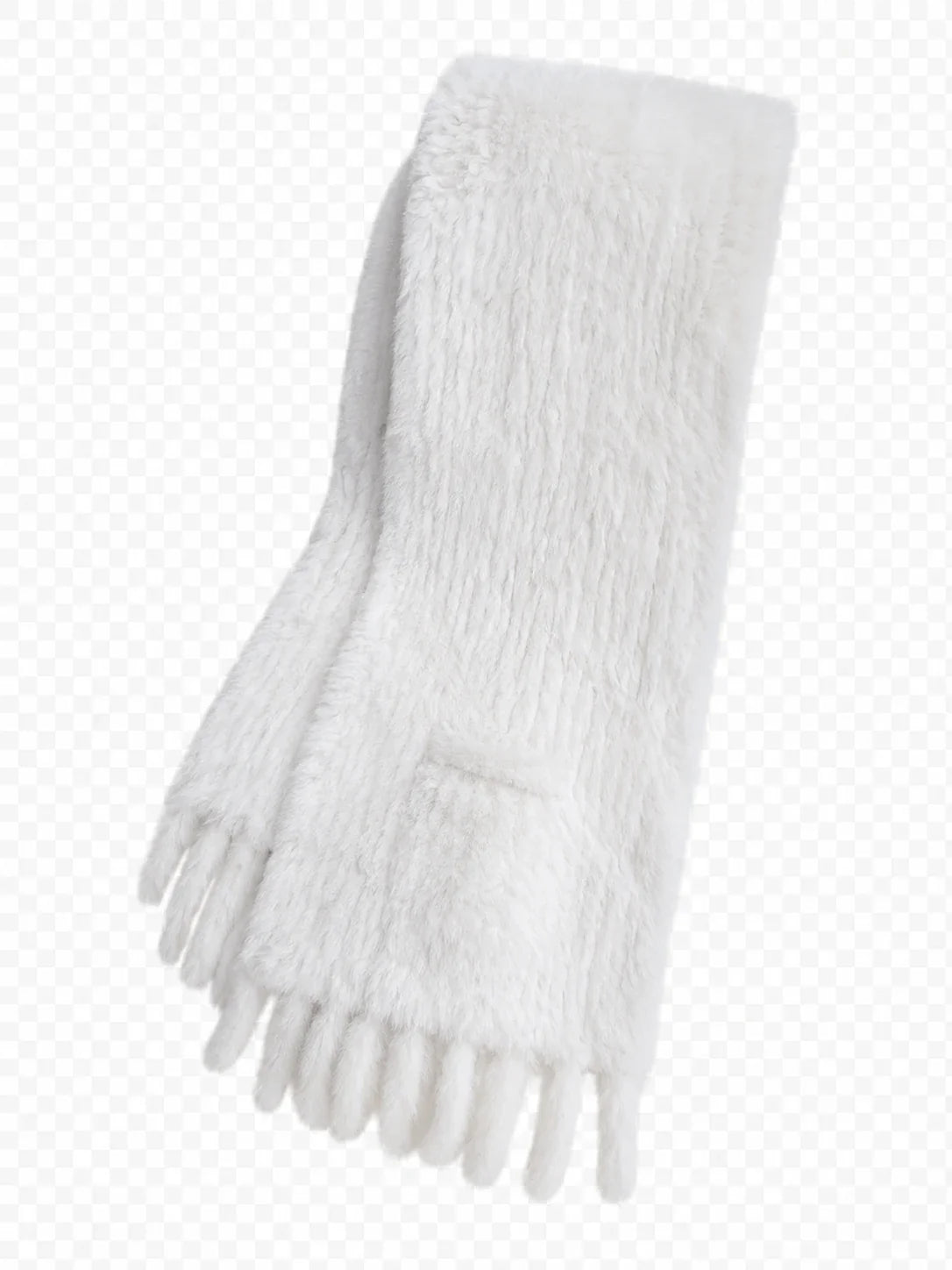 Women's Genuine Rabbit Fur Double-Sided Pocket Shawl — view 4