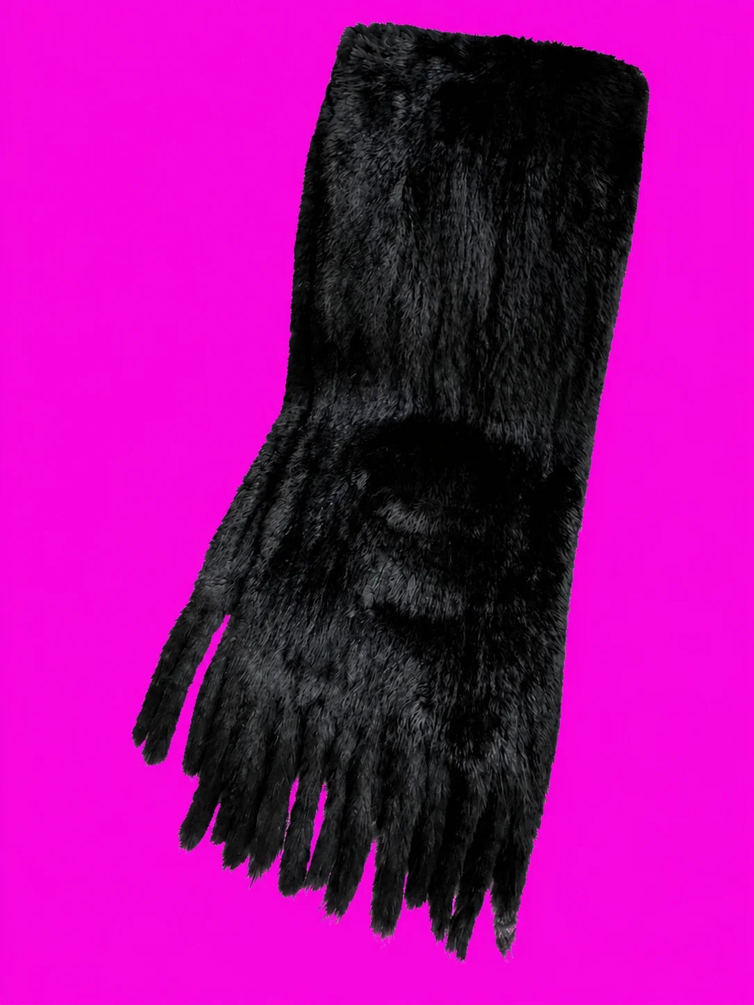 Women's Genuine Rabbit Fur Double-Sided Pocket Shawl — view 15