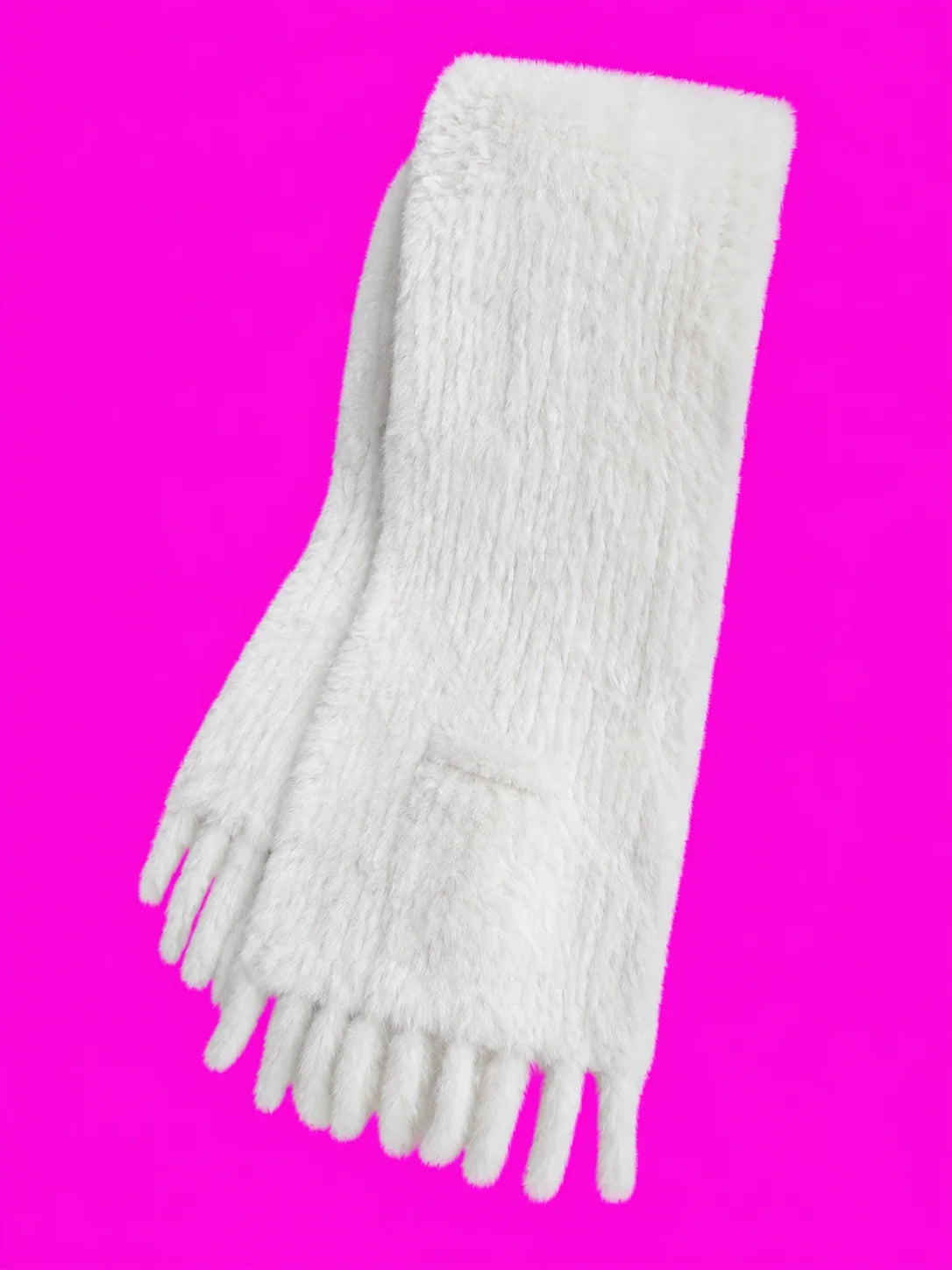 Women's Genuine Rabbit Fur Double-Sided Pocket Shawl — view 17