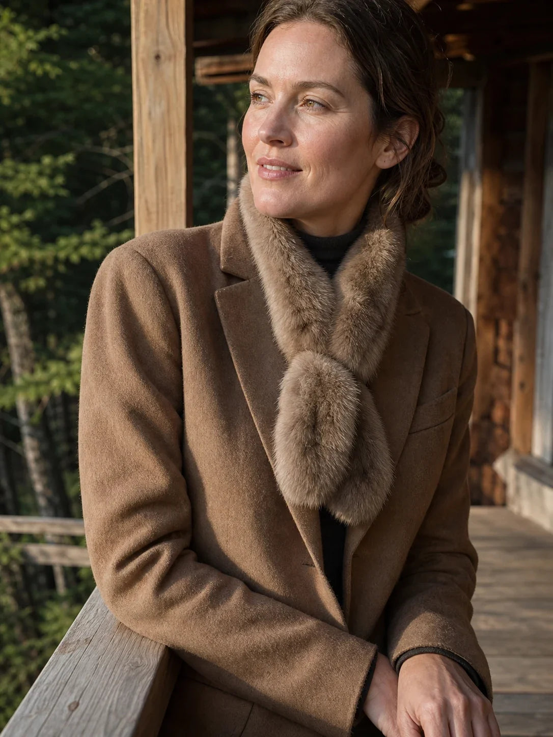 Women's Genuine Sable Fur Mini Pull-Through Scarf — view 5