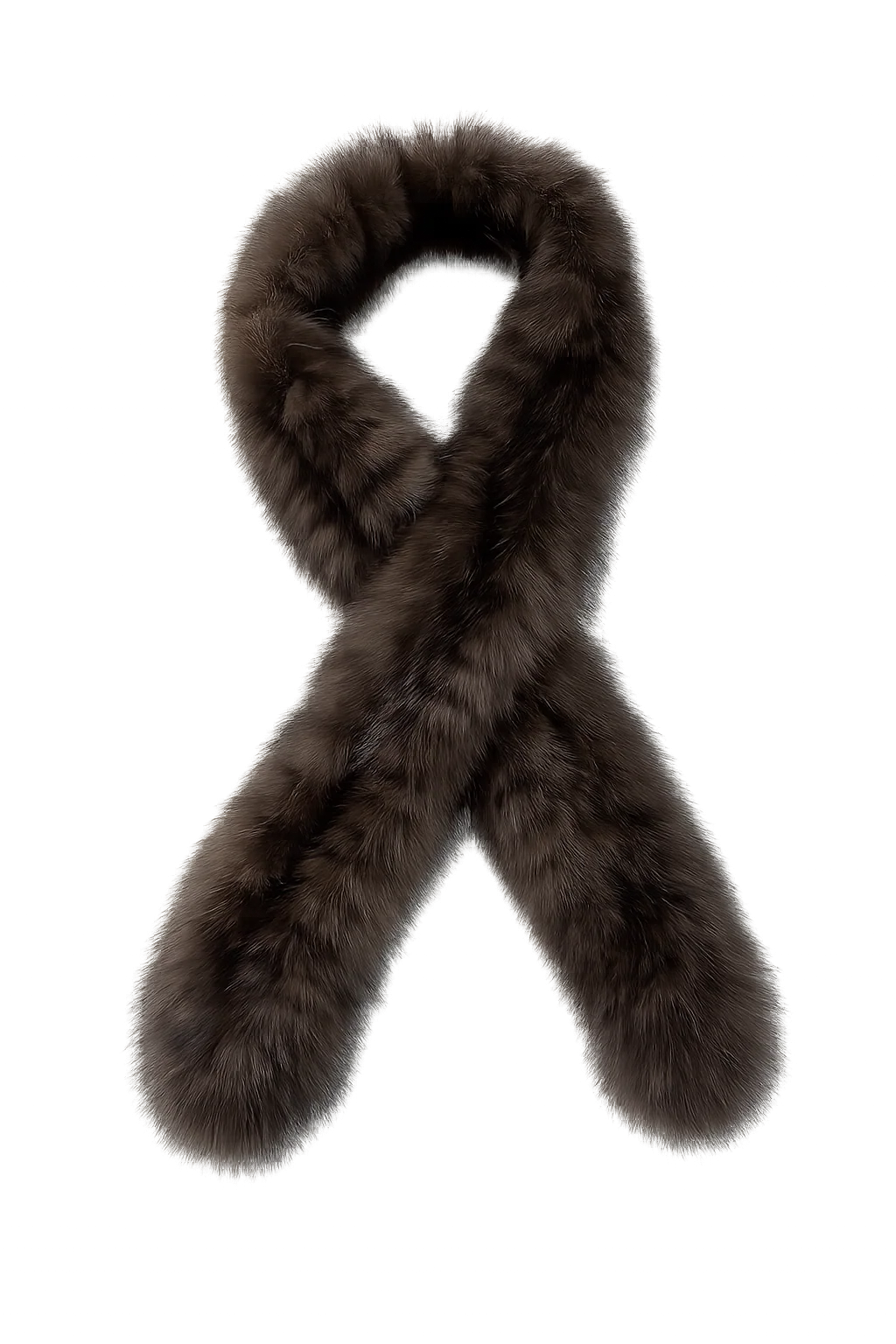 Women's Genuine Sable Fur Mini Pull-Through Scarf — view 9