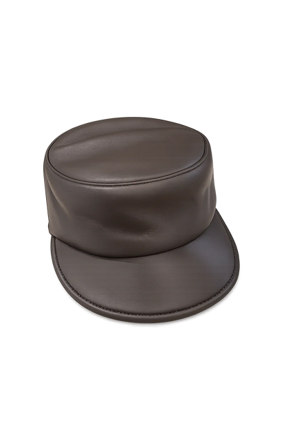 Women's Lambskin Leather Equestrian Riding Cap — view 3