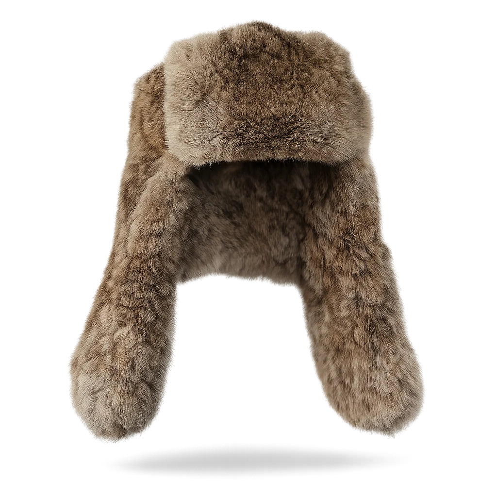 Women's Rabbit Fur Trapper Hat with Ear Flaps — view 2