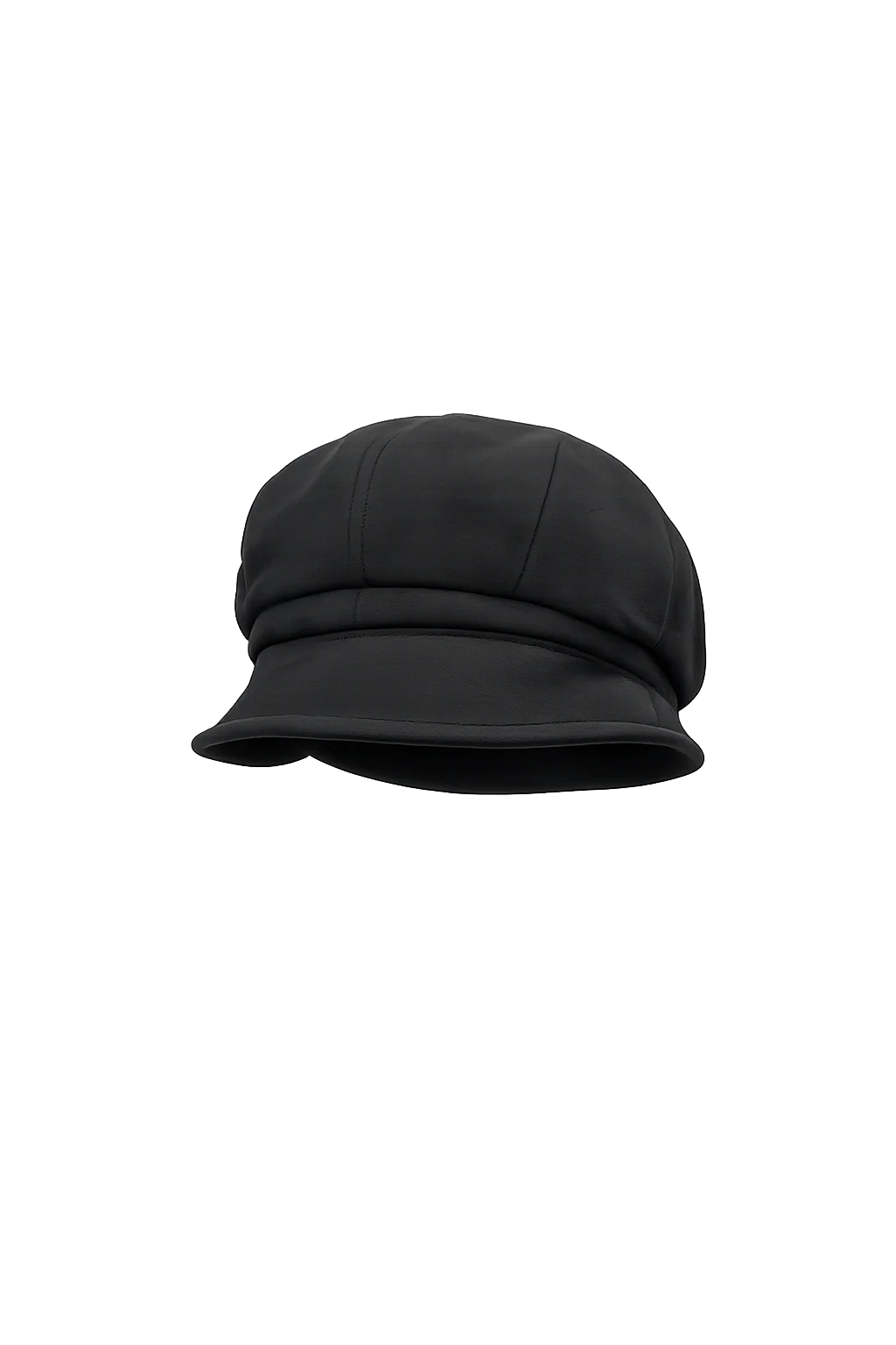 Women's Suede Lambskin Adjustable Paneled Beret Cap — view 2