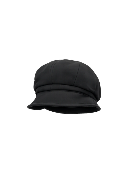 Women's Suede Lambskin Adjustable Paneled Beret Cap — view 2