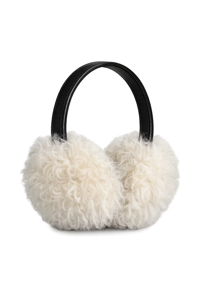 Women's 100% Wool & Sheepskin Foldable Winter Earmuffs — view 2