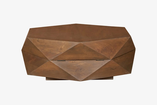Diamond Shape Solid Wood Lift Top Coffee Table detail view 2