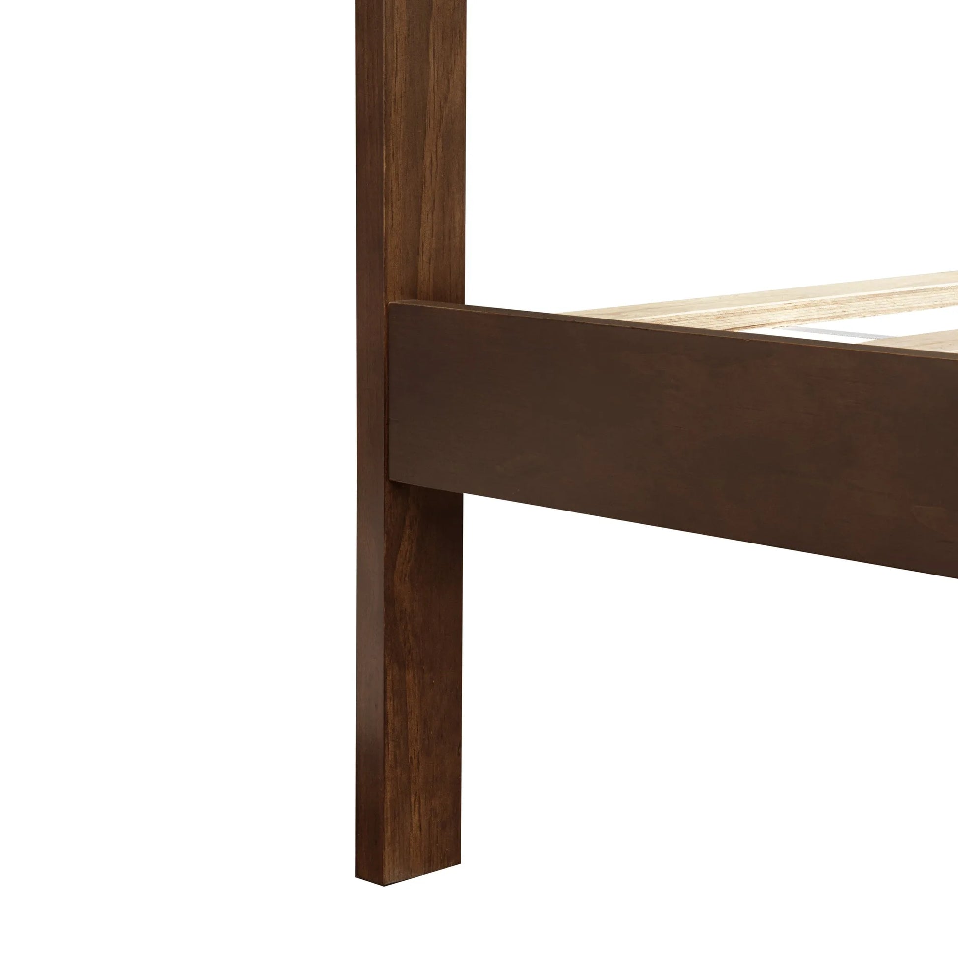 Queen Size Bed with Adjustable Height Headboard, Pine Wood Bed with Strengthened Bed Frame, White detail view 67