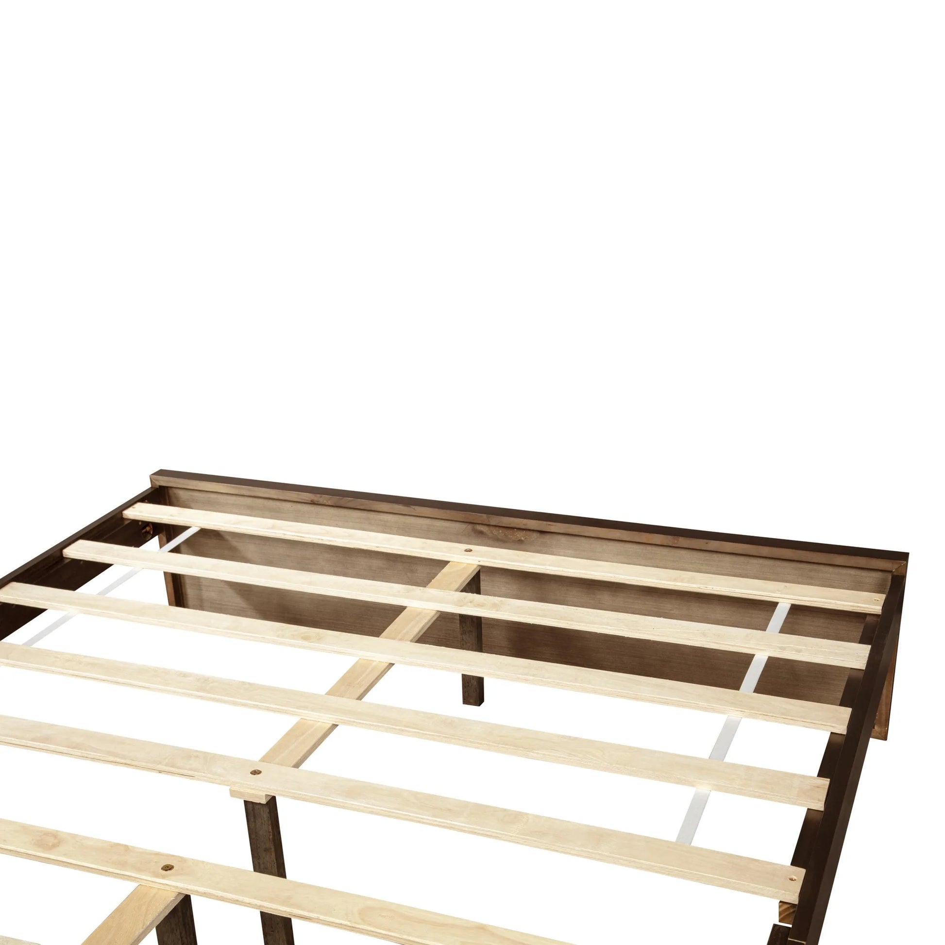 Queen Size Bed with Adjustable Height Headboard, Pine Wood Bed with Strengthened Bed Frame, White detail view 79