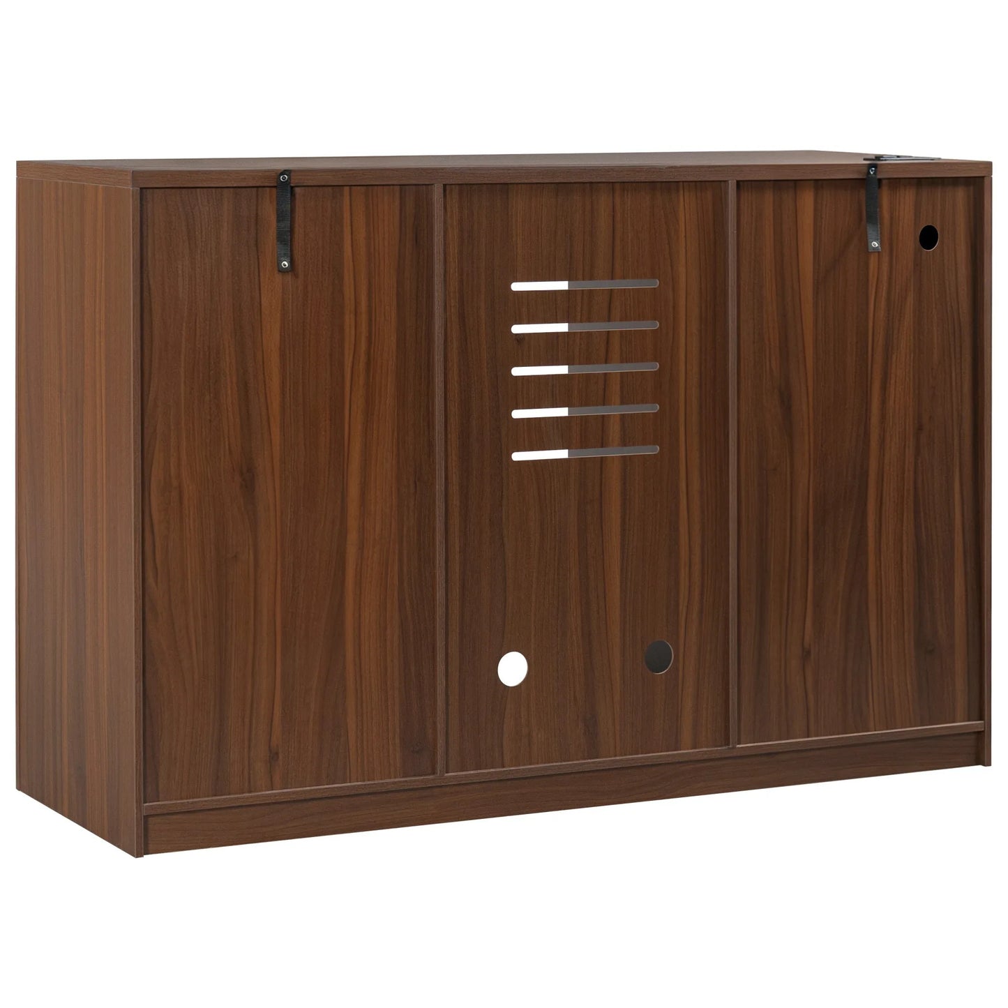 K&K 59' Coffee Bar Cabinet with Fridge Space & Tilt-Out Trash Cabinet, Mini Fridge Wine Cabinet with Storage/Charging Station, Fluted Buffet Sideboard with Glass Holder for Dining Room, Natural Oak detail view 83