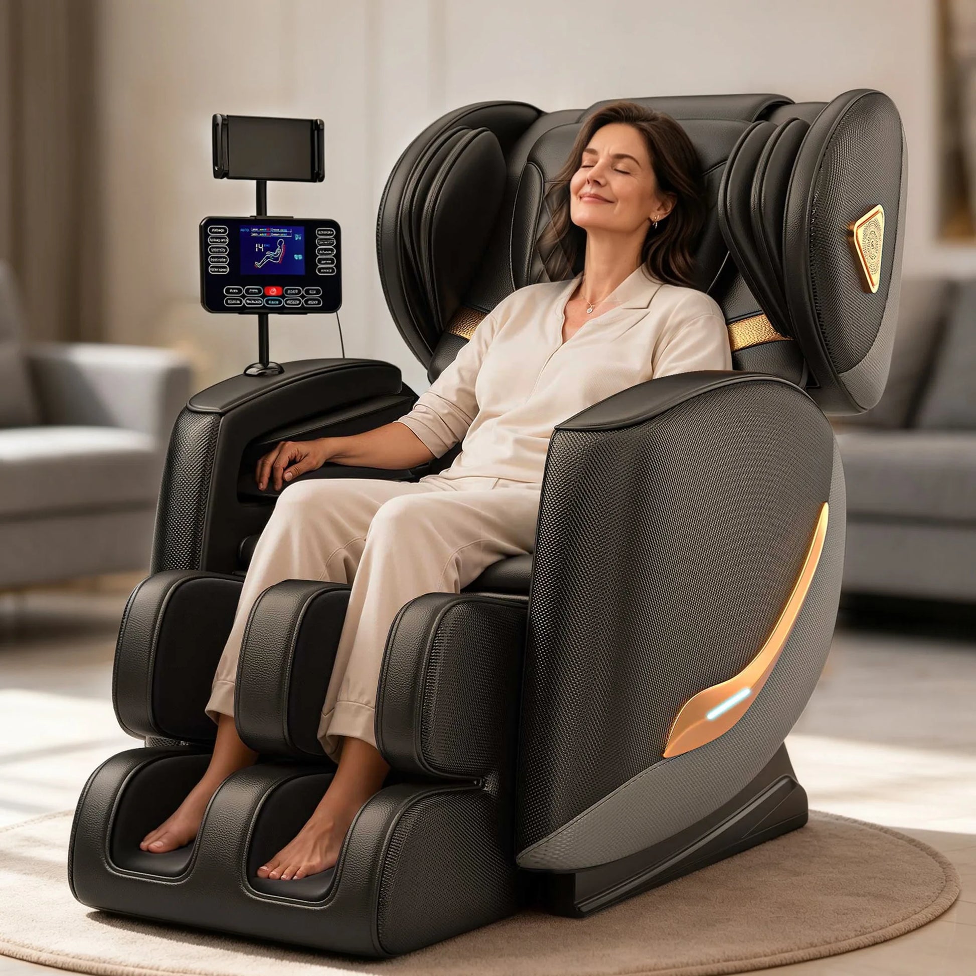 Massage Chair Full Body and Recliner, Zero Gravity Massage Chairs, 10 Fix Rollers, Airbags, Heating, Foot Massage, Auto Modes, Bluetooth Speaker and Touch Control Screen for Home and Office lifestyle view