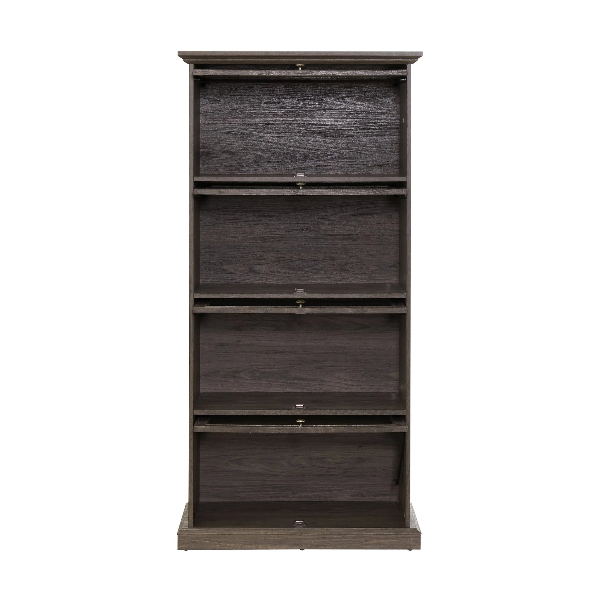 Glass display cabinet 4 Tier Glass Display Cabinet Storage Curio Cabinet with Flip up Glass Doors, Collectors Showcase Toy Figure Organizers Rack, Bookcase for Living Room BRO detail view 12