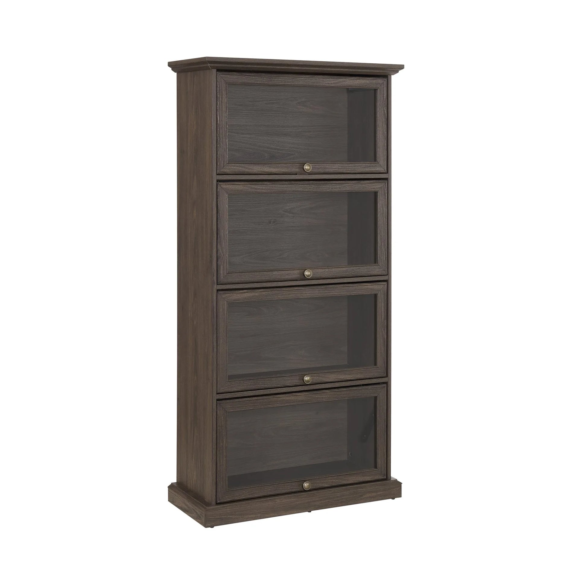 Glass display cabinet 4 Tier Glass Display Cabinet Storage Curio Cabinet with Flip up Glass Doors, Collectors Showcase Toy Figure Organizers Rack, Bookcase for Living Room BRO detail view 13