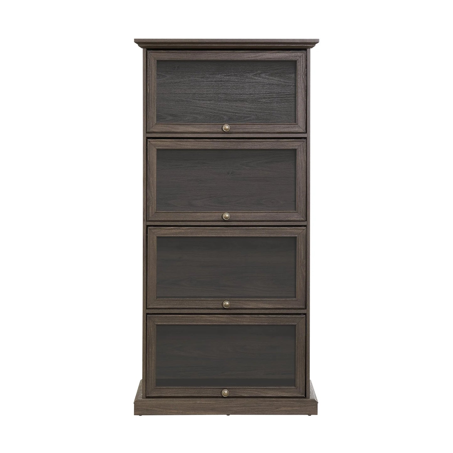 Glass display cabinet 4 Tier Glass Display Cabinet Storage Curio Cabinet with Flip up Glass Doors, Collectors Showcase Toy Figure Organizers Rack, Bookcase for Living Room BRO detail view 14