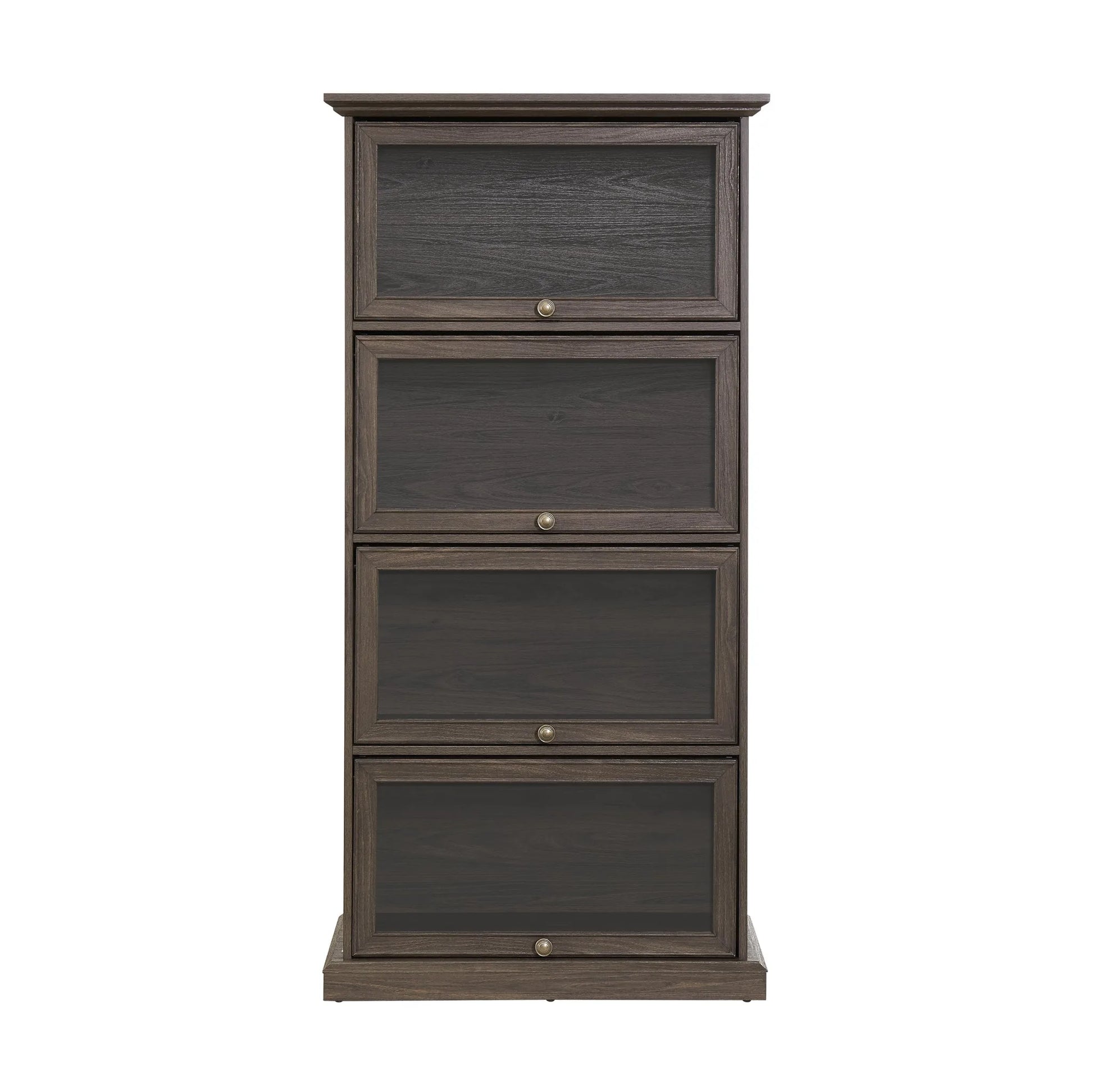 Glass display cabinet 4 Tier Glass Display Cabinet Storage Curio Cabinet with Flip up Glass Doors, Collectors Showcase Toy Figure Organizers Rack, Bookcase for Living Room BRO detail view 14