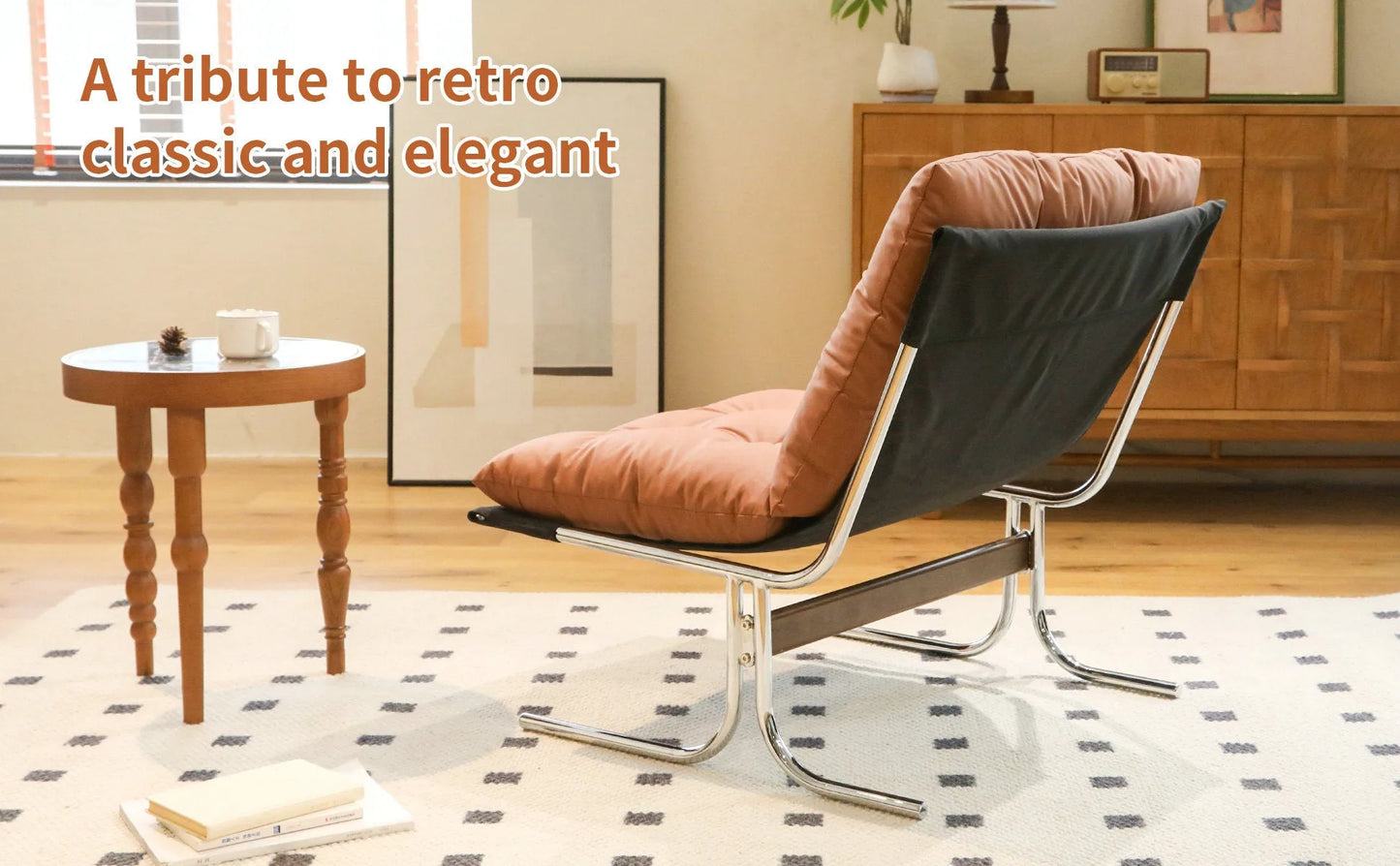 Leather Armchair, Modern Accent Chair High Back, Living Room Chairs with Metal Legs and Soft Padded, Sofa Chairs for Home Office, Bedroom, Dining Room (Brown-1pc) detail view 15