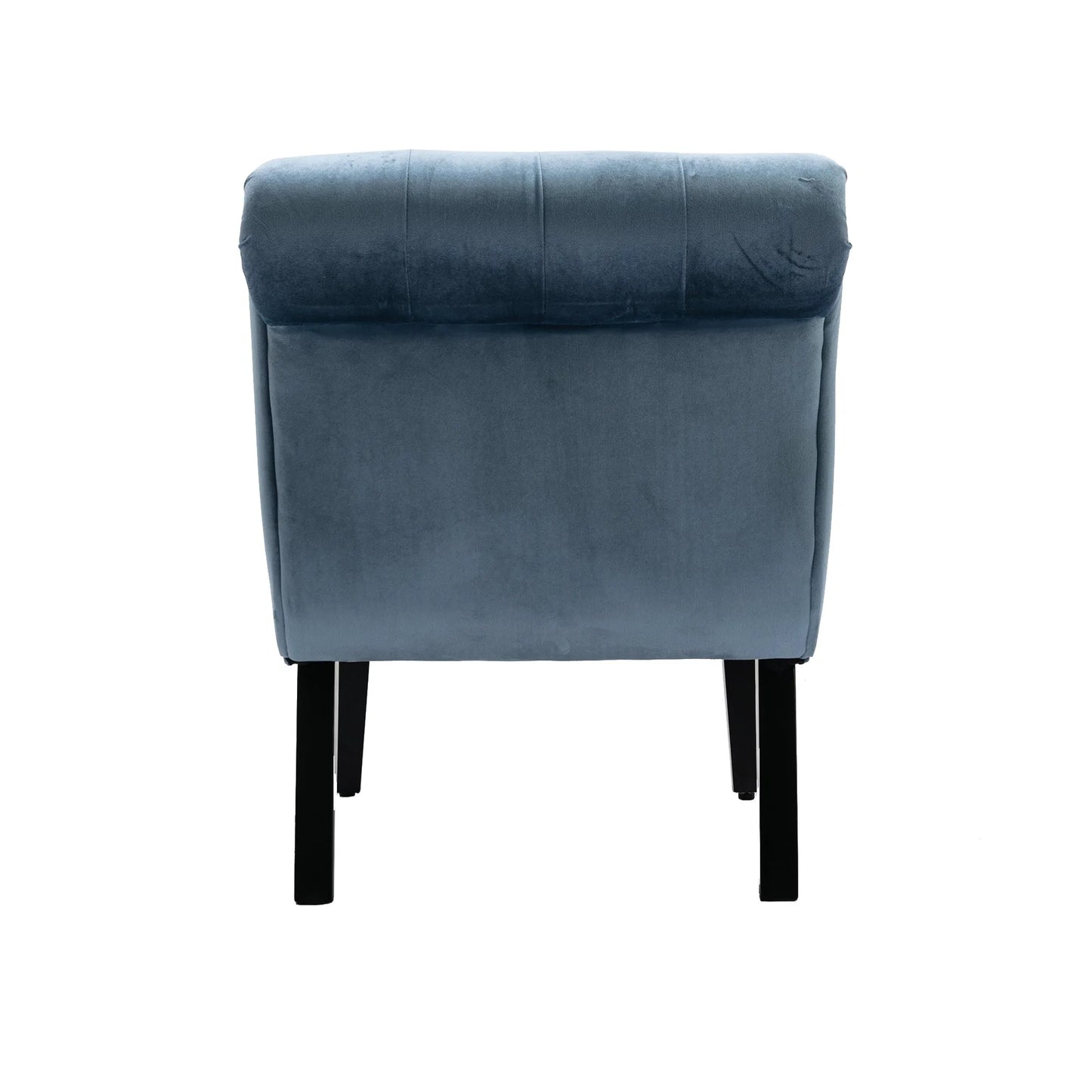 COOLMORE Modern Velvet Armless Accent Living Room Chair / Leisure Chair, Upholstered Fabric Button Comfortable Chair with Wooden Legs for Bedroom, Living Room, Office (Beige Velvet) detail view 32