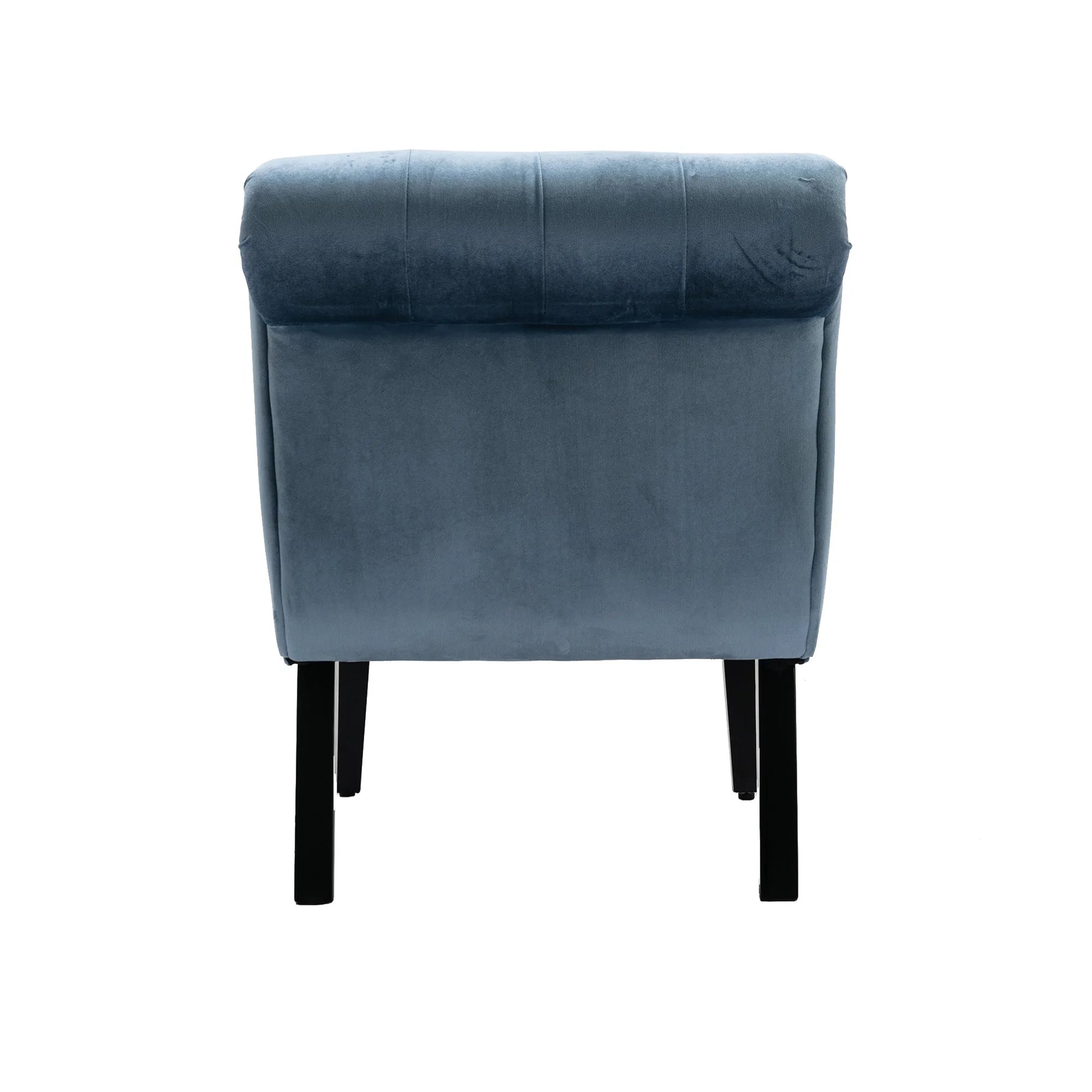 COOLMORE Modern Velvet Armless Accent Living Room Chair / Leisure Chair, Upholstered Fabric Button Comfortable Chair with Wooden Legs for Bedroom, Living Room, Office (Beige Velvet) detail view 32