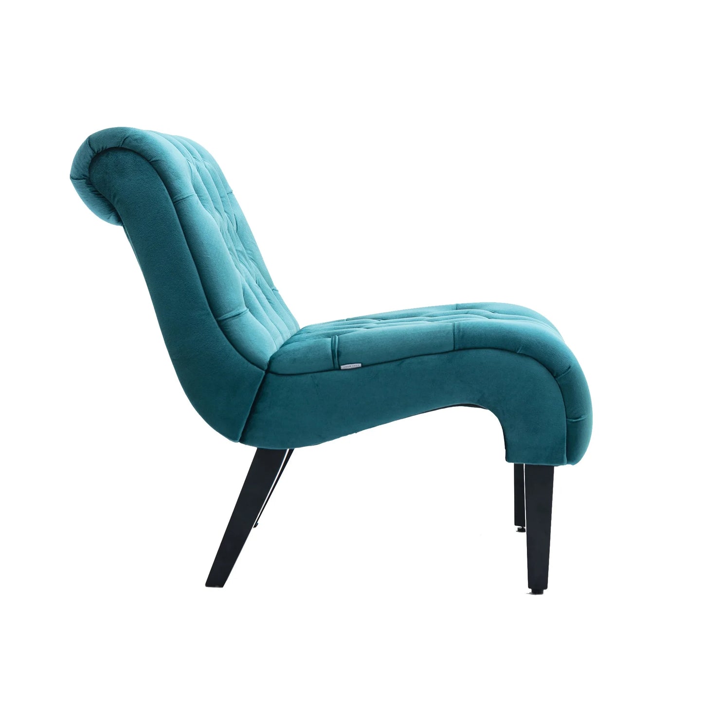 COOLMORE Modern Velvet Armless Accent Living Room Chair / Leisure Chair, Upholstered Fabric Button Comfortable Chair with Wooden Legs for Bedroom, Living Room, Office (Beige Velvet) detail view 66