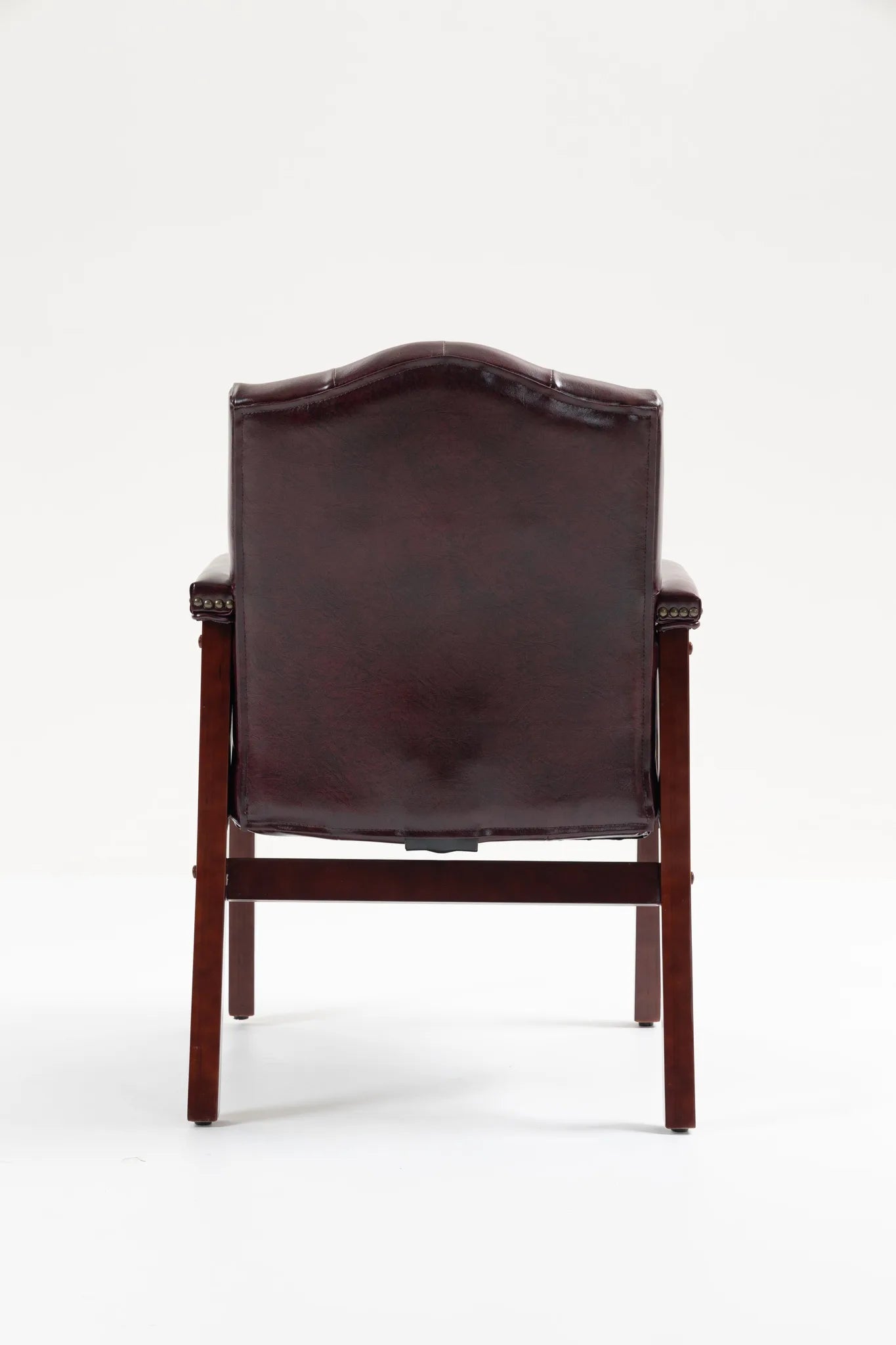 Leather Reception Guest Chairs W/Padded Seat and Arms Ergonomic Mid-Back Office Executive Side Chair for Meeting Waiting Room Conference Office Guest Chairs, BURGUNDY detail view 5