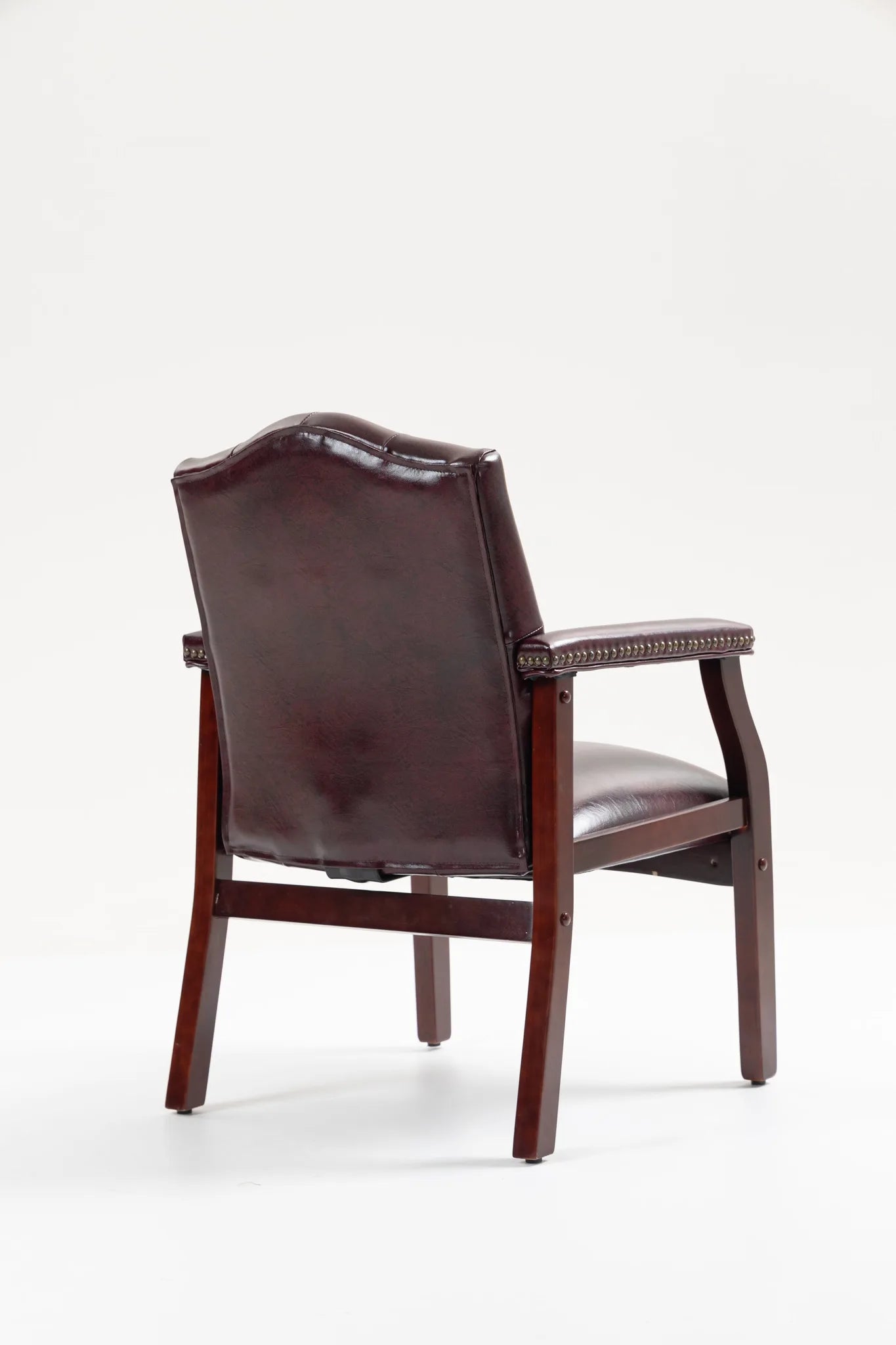 Leather Reception Guest Chairs W/Padded Seat and Arms Ergonomic Mid-Back Office Executive Side Chair for Meeting Waiting Room Conference Office Guest Chairs, BURGUNDY detail view 10
