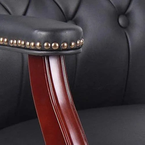 Leather Reception Guest Chairs W/Padded Seat and Arms Ergonomic Mid-Back Office Executive Side Chair for Meeting Waiting Room Conference Office Guest Chairs, BURGUNDY detail view 15