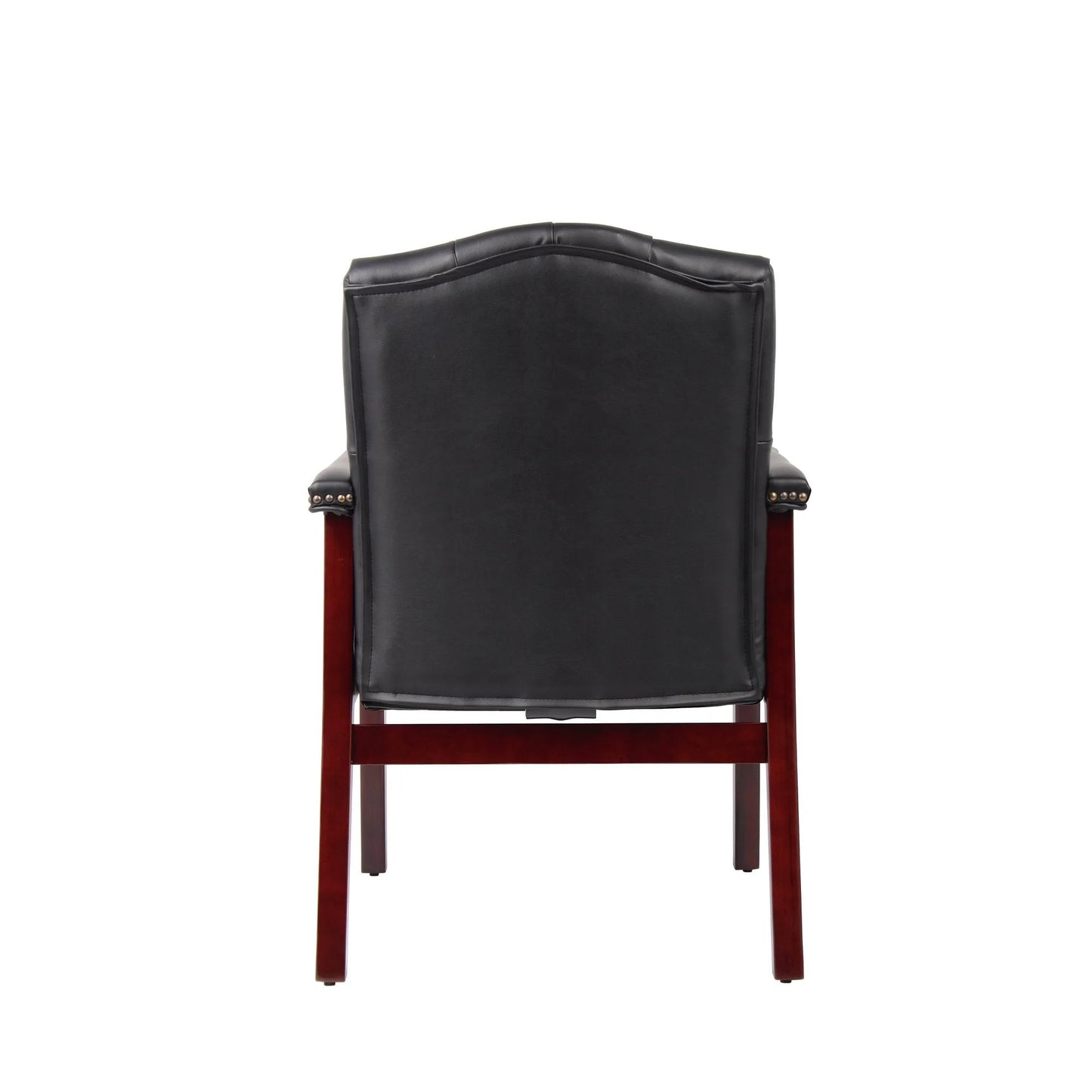 Leather Reception Guest Chairs W/Padded Seat and Arms Ergonomic Mid-Back Office Executive Side Chair for Meeting Waiting Room Conference Office Guest Chairs, BURGUNDY detail view 20