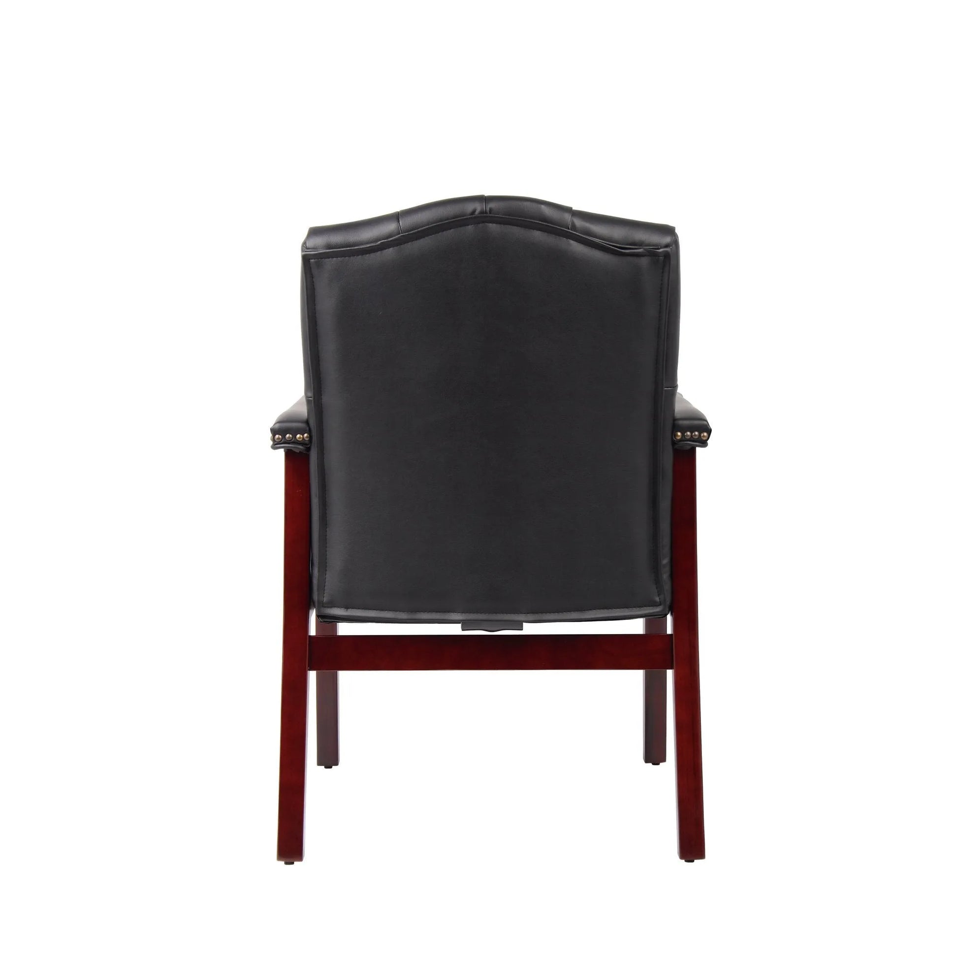 Leather Reception Guest Chairs W/Padded Seat and Arms Ergonomic Mid-Back Office Executive Side Chair for Meeting Waiting Room Conference Office Guest Chairs, BURGUNDY detail view 20