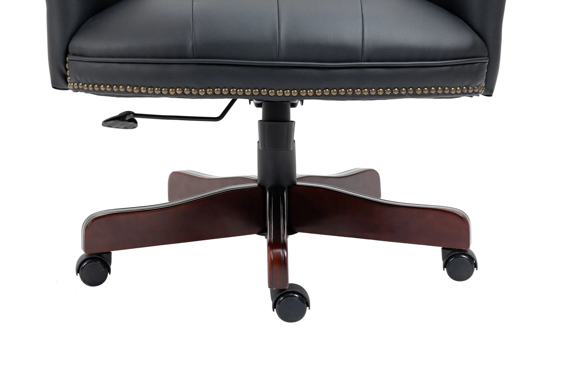 Executive Office Chair Comfortable Desk Chair - Ergonomic Design - Thick Padded Seat and Backrest - PU Leather Desk Chair with Smooth Glide Caster Wheels, 1 Pack Black detail view 8