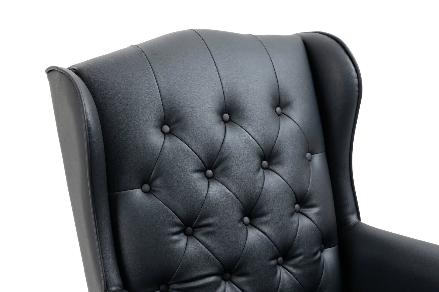 Executive Office Chair Comfortable Desk Chair - Ergonomic Design - Thick Padded Seat and Backrest - PU Leather Desk Chair with Smooth Glide Caster Wheels, 1 Pack Black detail view 9