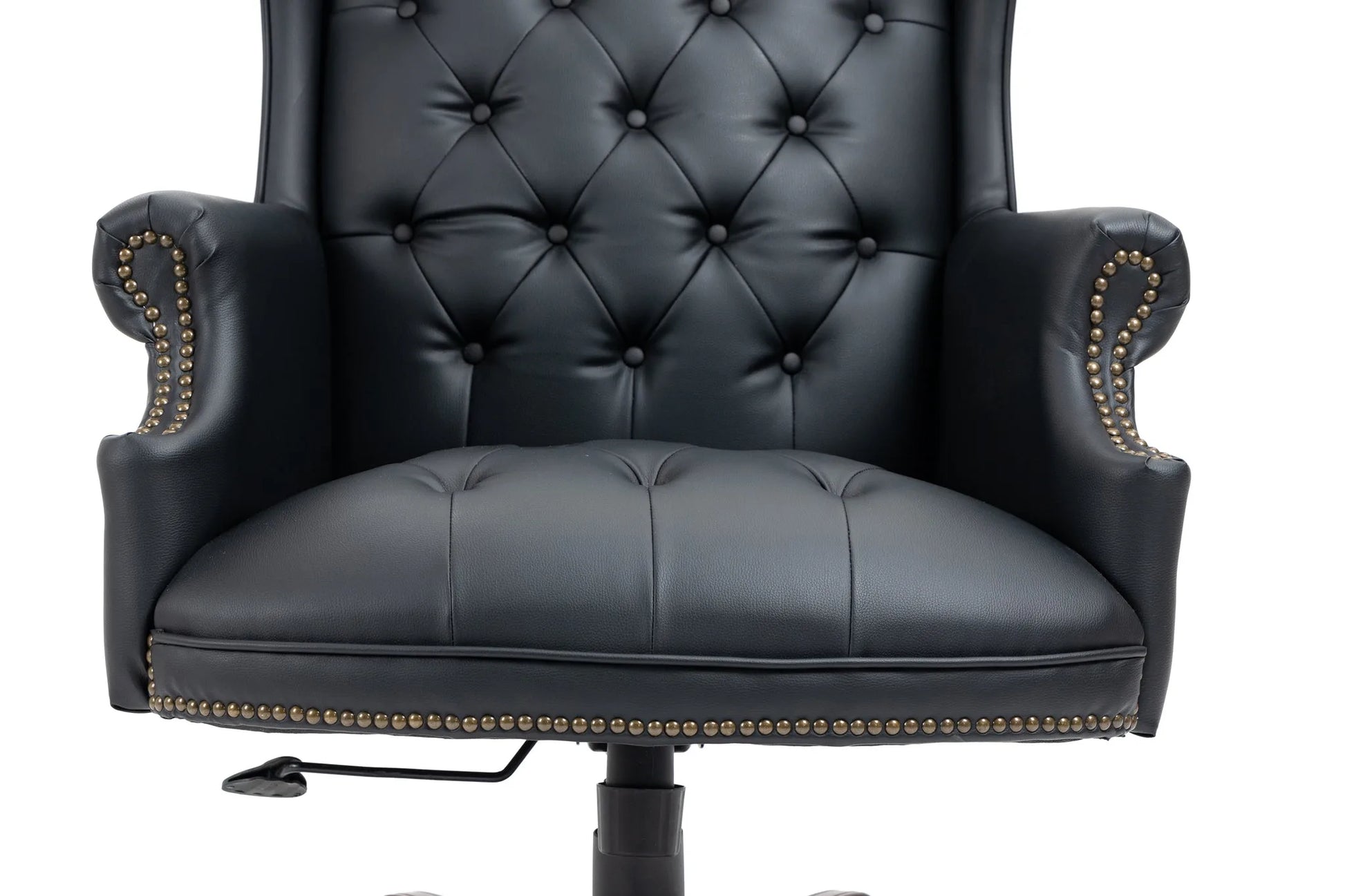 Executive Office Chair Comfortable Desk Chair - Ergonomic Design - Thick Padded Seat and Backrest - PU Leather Desk Chair with Smooth Glide Caster Wheels, 1 Pack Black detail view 11