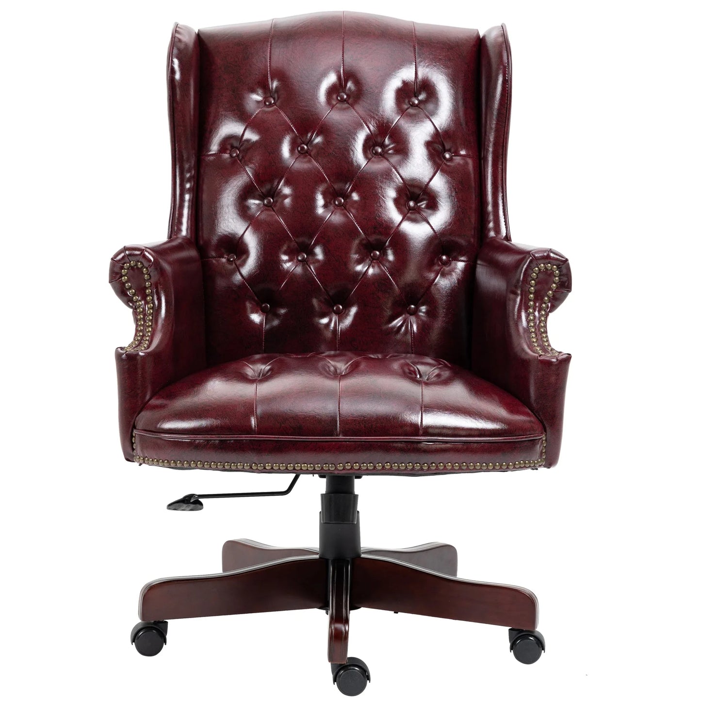Executive Office Chair Comfortable Desk Chair - Ergonomic Design - Thick Padded Seat and Backrest - PU Leather Desk Chair with Smooth Glide Caster Wheels, 1 Pack Black detail view 17